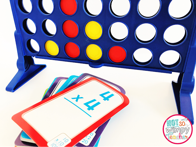 fact fluency with connect four is a great way to help struggling math students master math facts