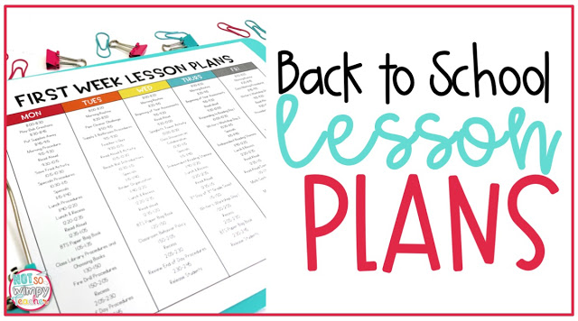First Week of School Lesson Plans - Not So Wimpy Teacher