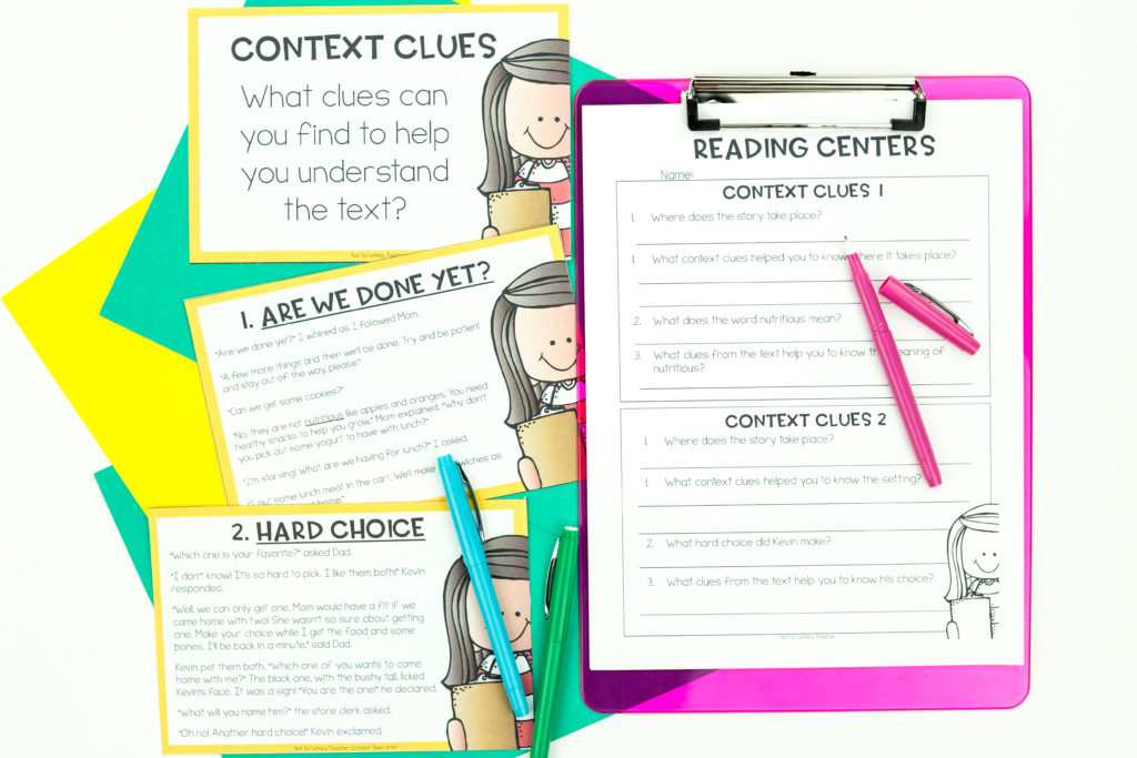 reading task cards