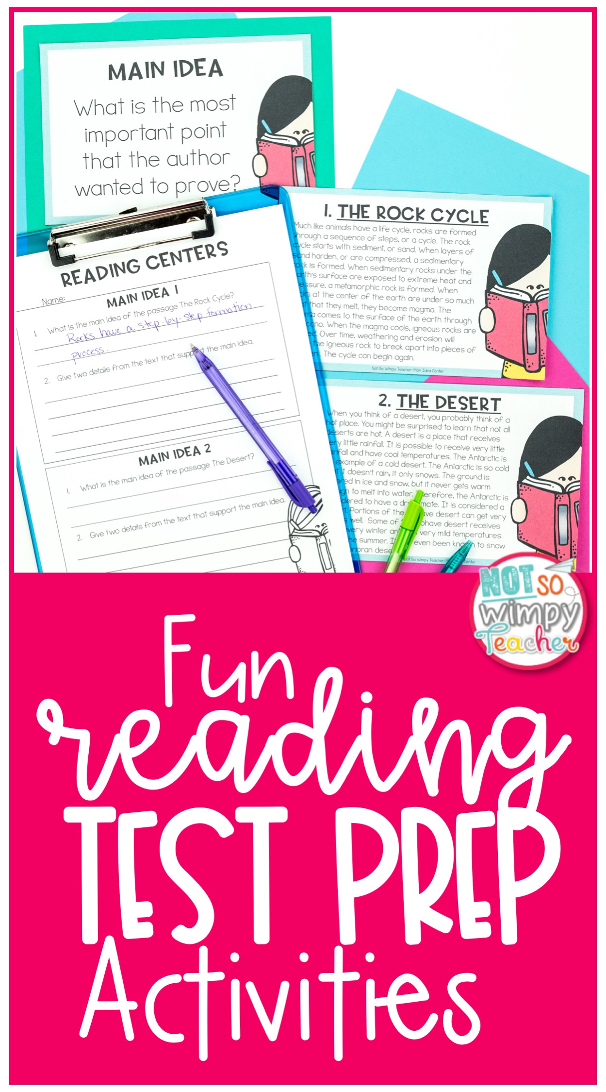 Fun Reading Test Prep Activities - Not So Wimpy Teacher