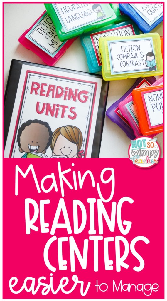 Making Reading Centers Easier to Manage - Not So Wimpy Teacher