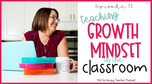 smiling teacher teaching growth mindset