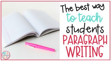 Cover image for The Best Way to Teach Students Paragraph Writing with a blank notebook and pink pen on a table