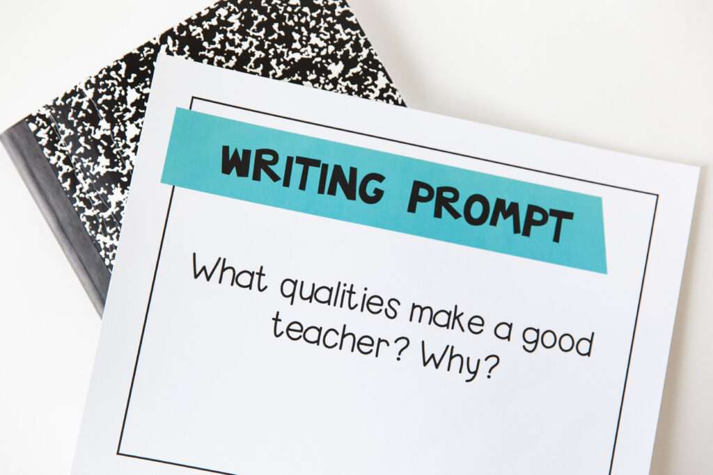 Writing prompt to use during writing workshop