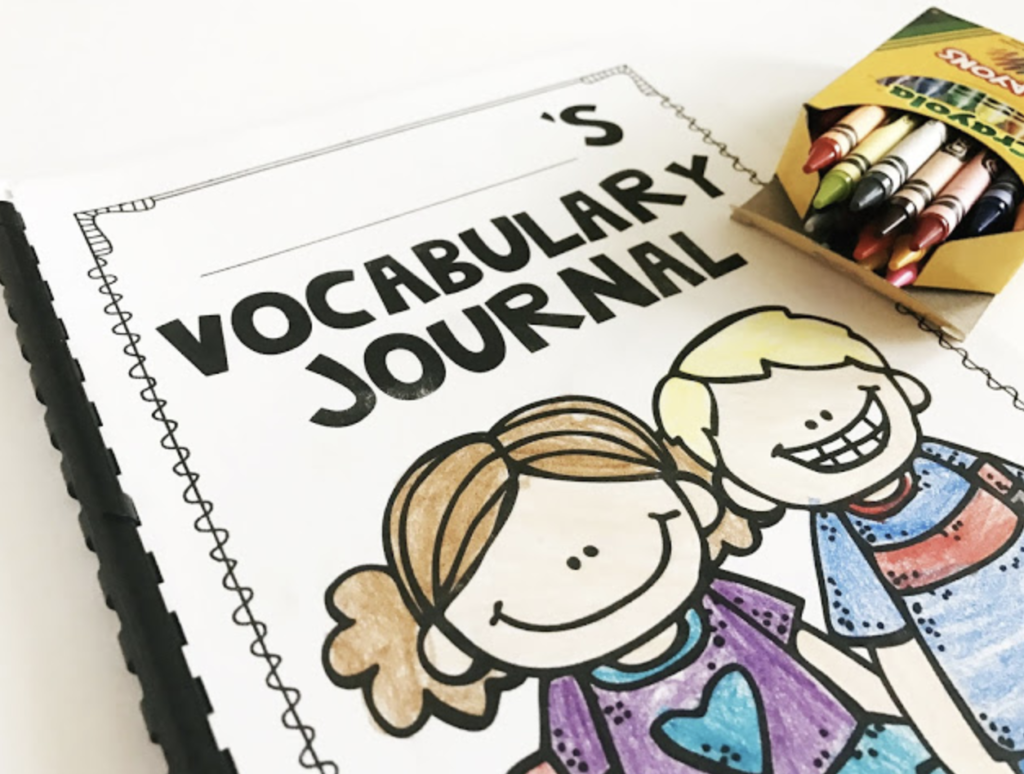 Vocabulary journal with kids on the front is part of the vocabulary units