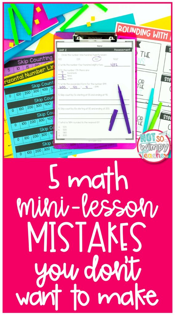 5 Math Mini Lesson Mistakes You Don't Want to Make Pin