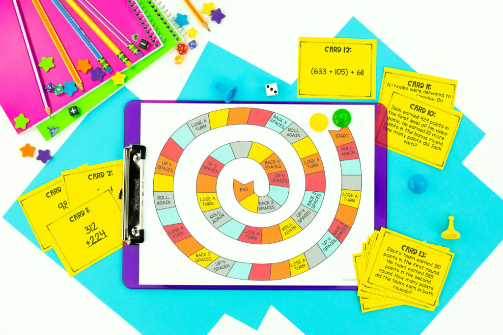 Math Unit 3 addition and subtraction game