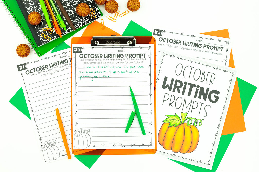 October writing prompts are great Halloween activities