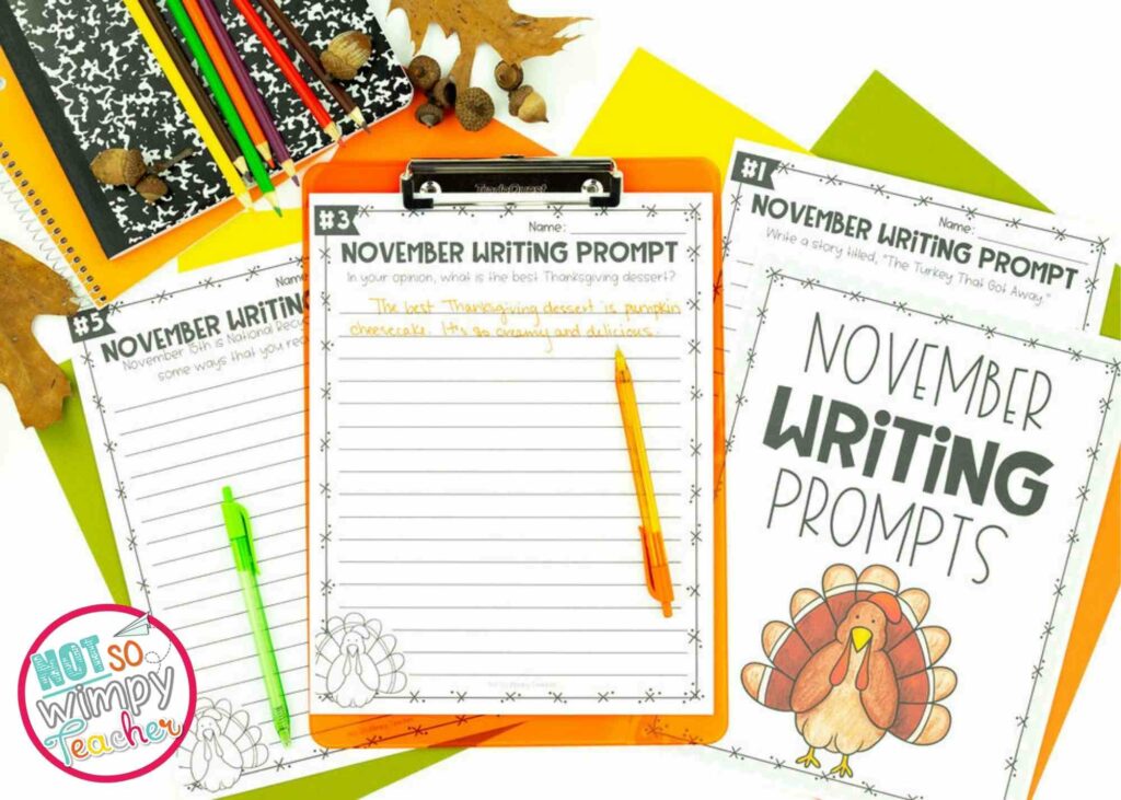 November seasonal writing prompts