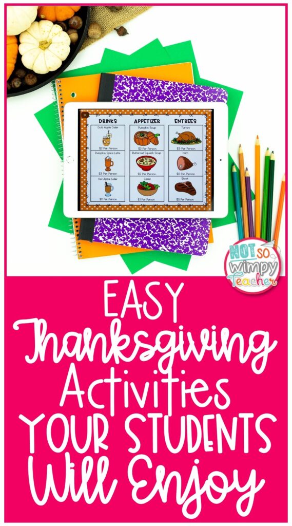 Easy Thanksgiving activities Pin