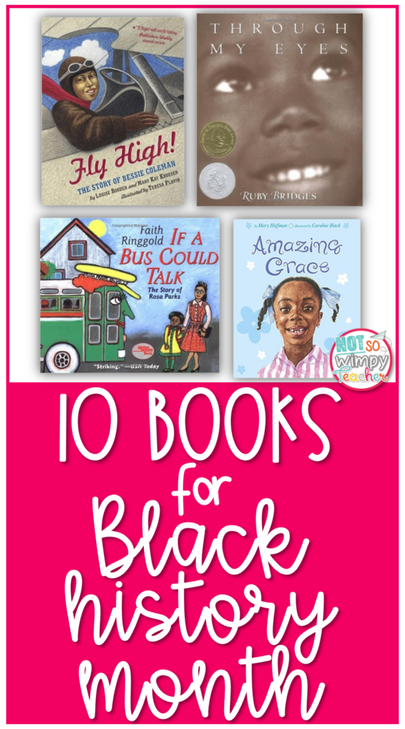 10 books for black history month pin