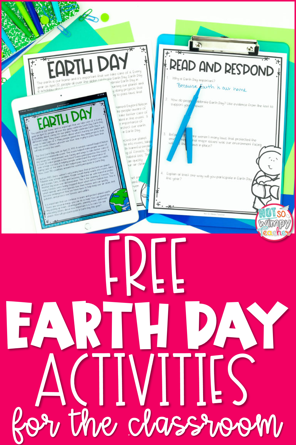 Free Earth Day Activities For the Classroom - Not So Wimpy Teacher