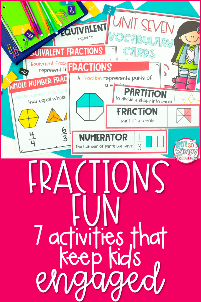 Fractions Fun: 7 Activities that Keep Kids Engaged - Not So Wimpy Teacher