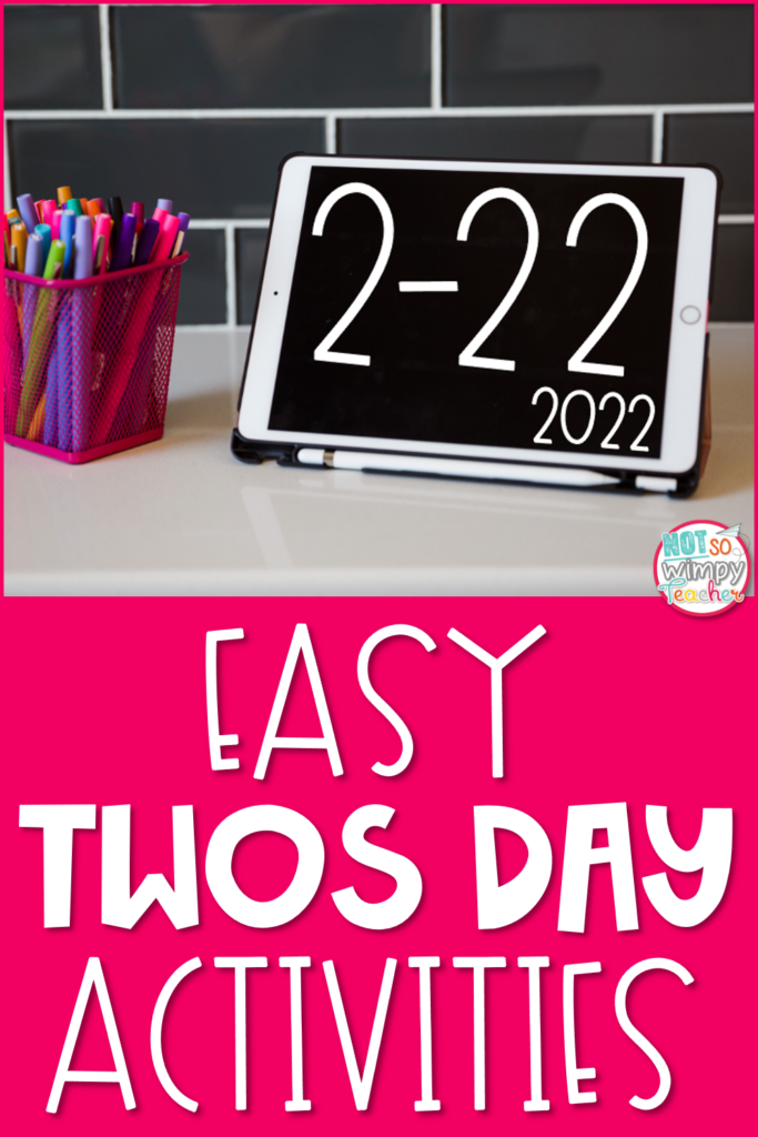 Easy Twos Day activities pin