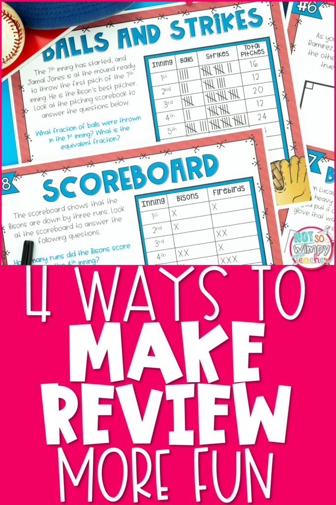 4 ways to make review more fun for everyone pin image shows escape room 
