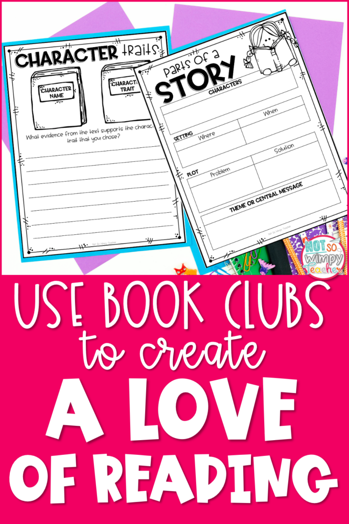 Book clubs to create a love of reading pin