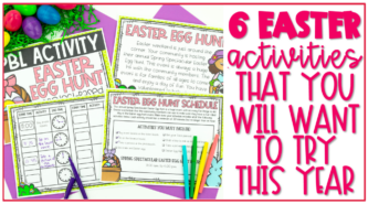 6 Easter Activities You Will Want to try this year featuring Easter PBL cover