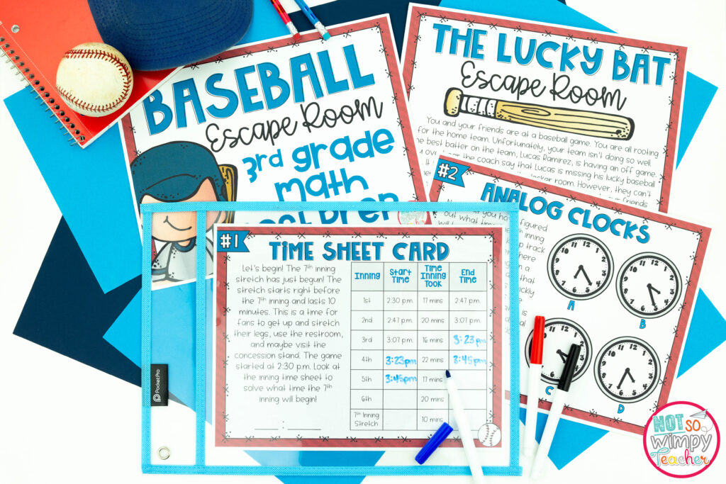 Math baseball escape room is a fun test prep activity