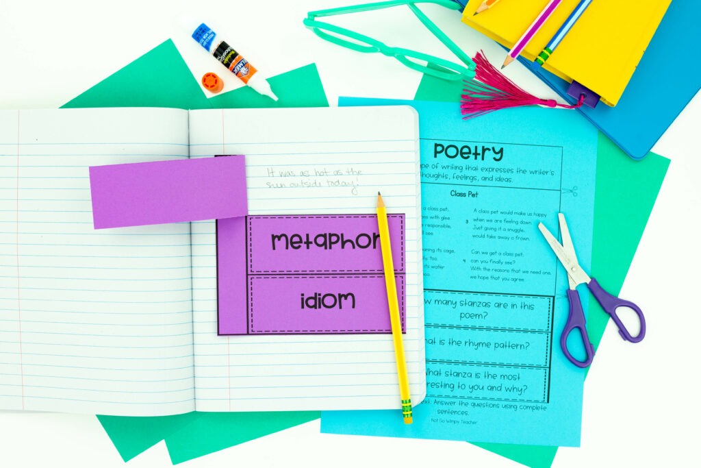 Celebrate national poetry month with these fun interactive notebook activities