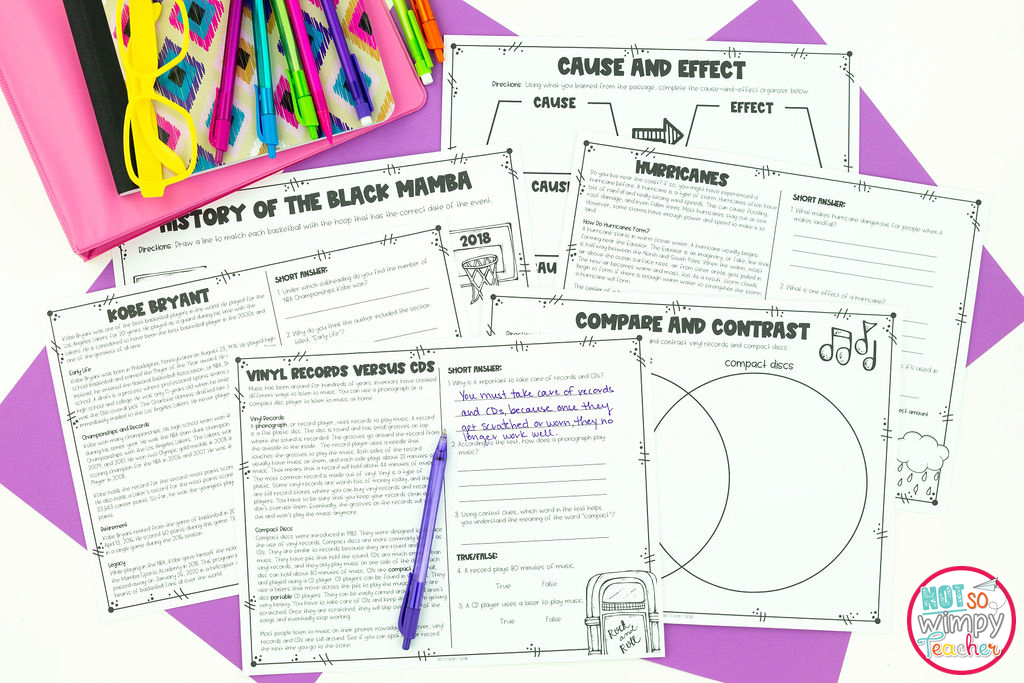 Close reading activities help students deepen understanding