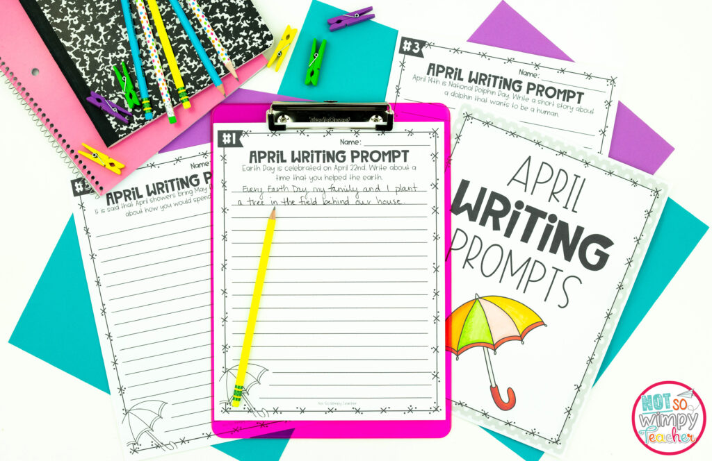 Writing prompts are also fun spring and Easter activities