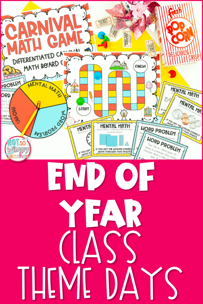End of the year theme days pin