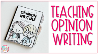 Teaching opinion writing header