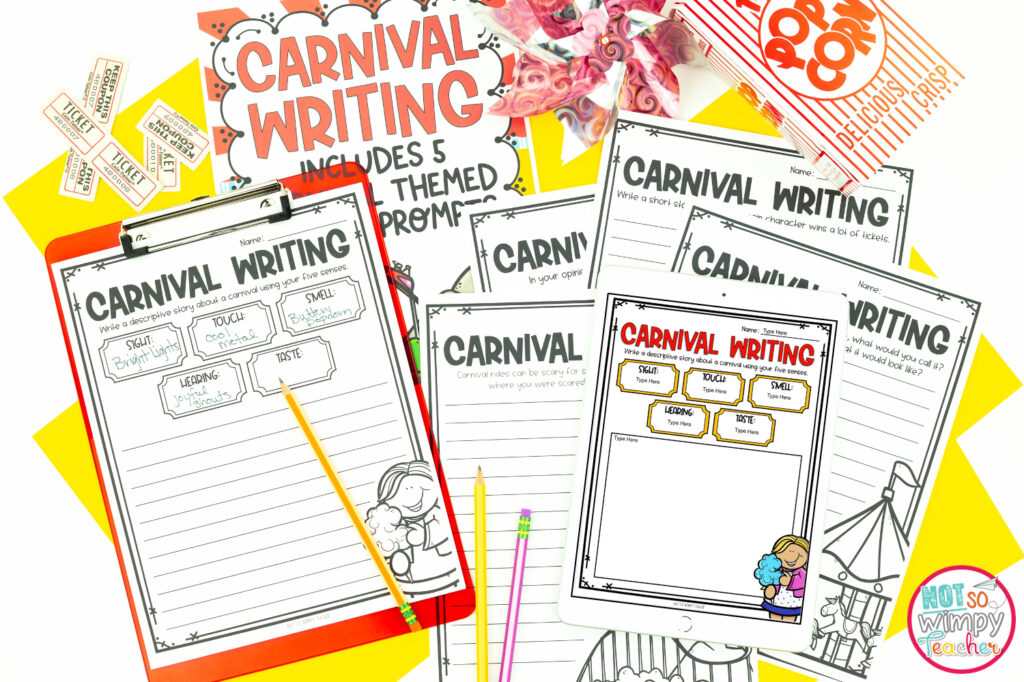 Carnival week includes 5 fun writing prompts