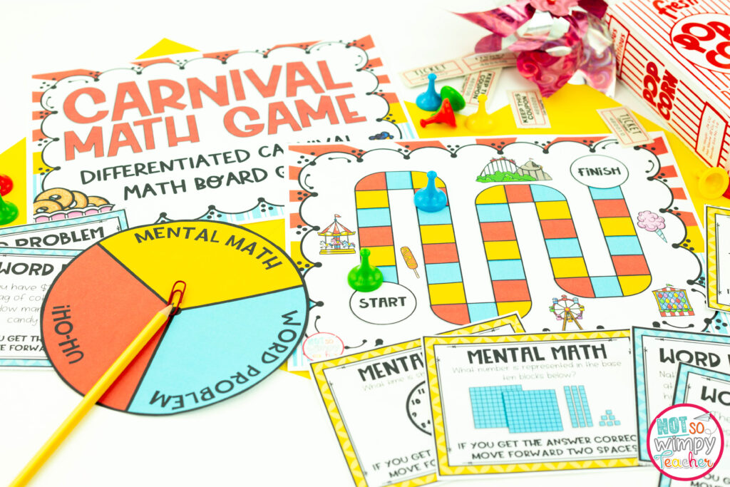 Carnival Week Math game is completely differentiated