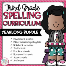 Spelling curriculum bundle third grade