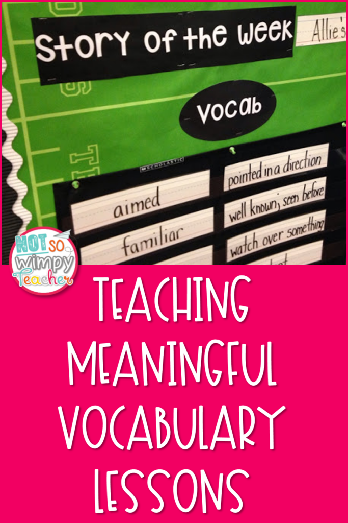 Teaching meaningful vocabulary lessons pin