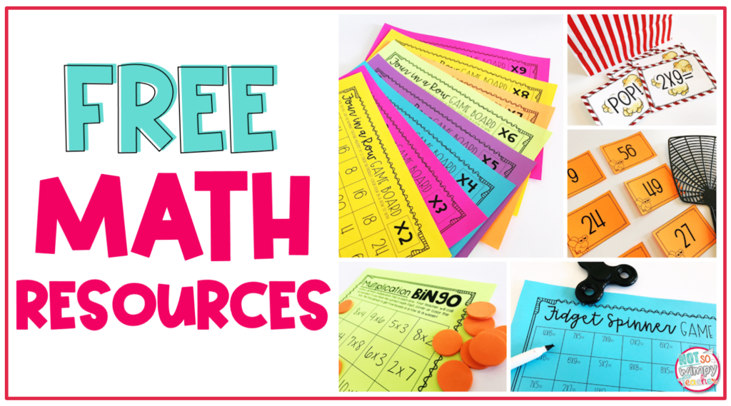 Lots of FREE Math resources cover image
