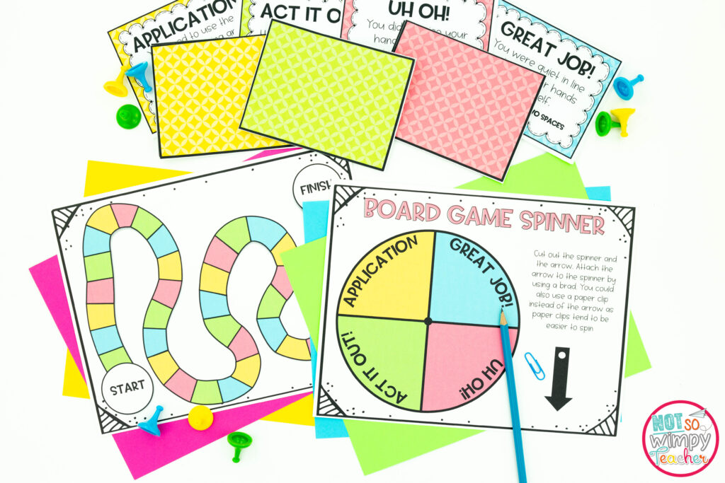 Classroom procedures game baord