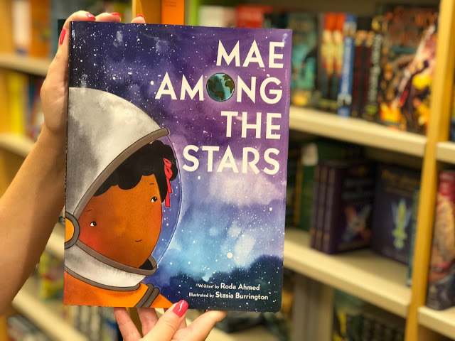 Image of a book called "Mae Among the Stars". It's a great growth mindset book read aloud.