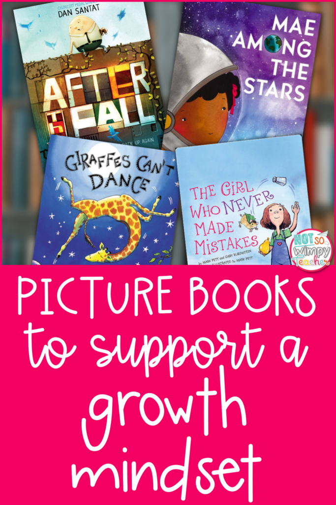 Picture books that support growth mindset pin