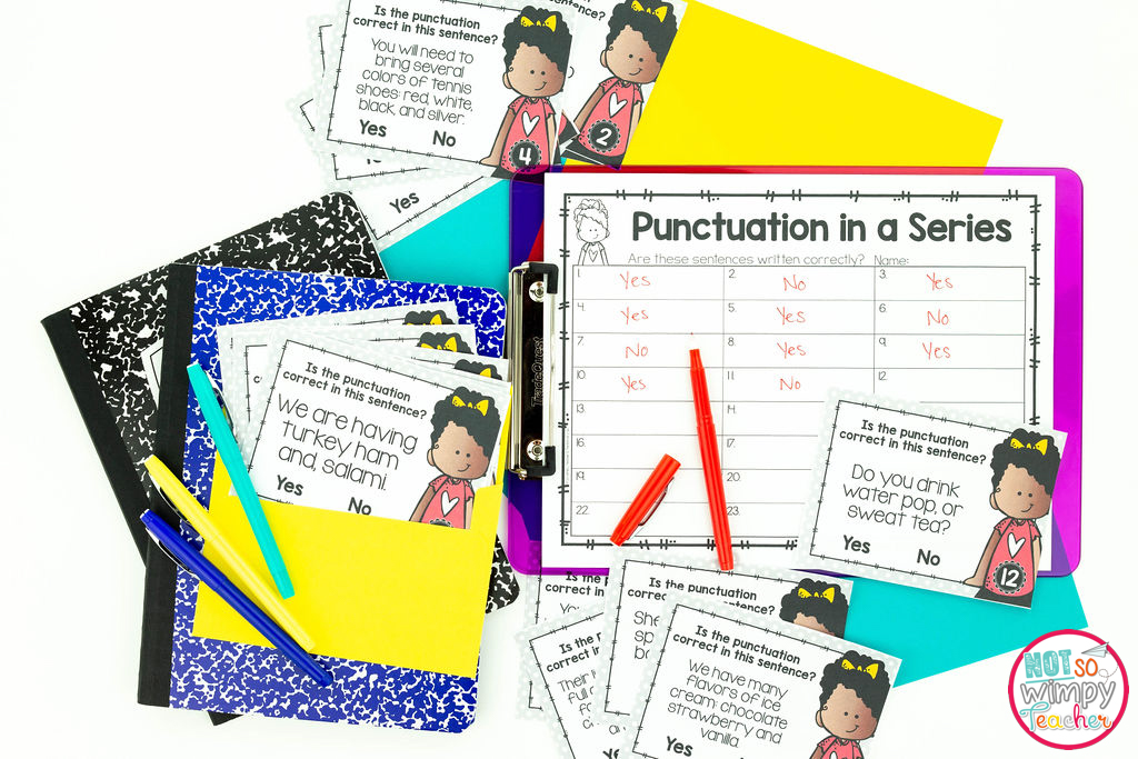 This image shows sample pages from the grammar bundles. Each weekly grammar lesson includes mini lessons, hands-on activities, and an assessment. 