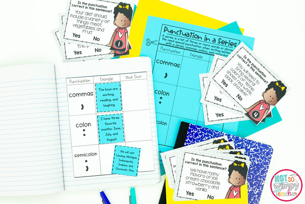 This image shows sample pages from my grammar bundles - these are available for grades 2-5 and include everything you need to teach a year of engaging and interactive grammar lessons!  