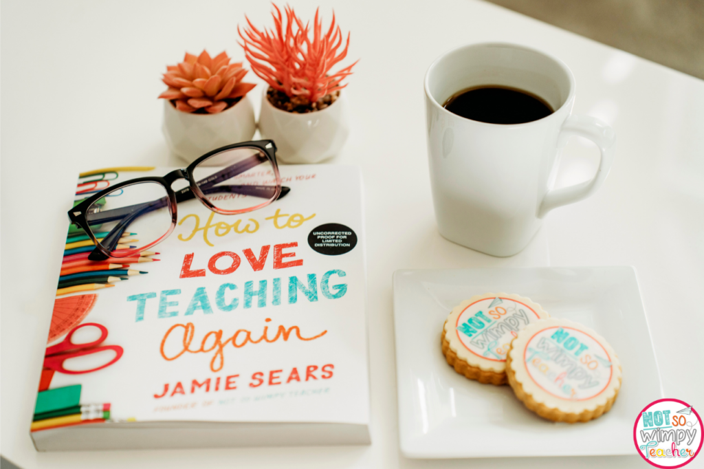This image shows the cover of my book, "How to Love Teaching Again." If you pre-order the book now, you'll get access to an editable substitute plan template. 