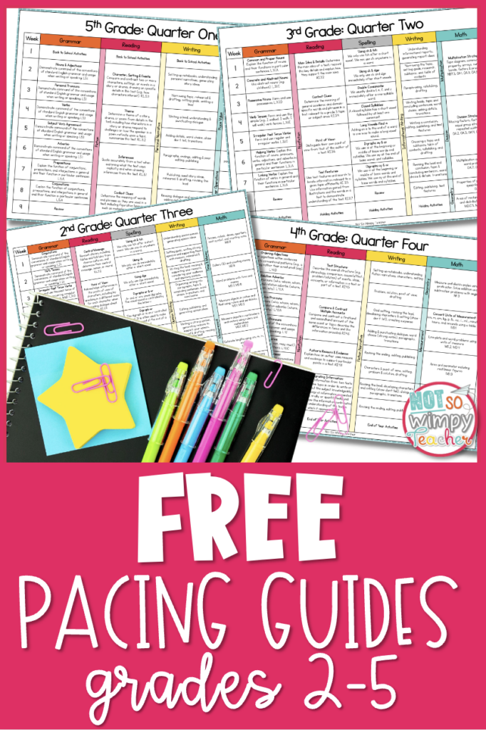 FREE pacing guides pin