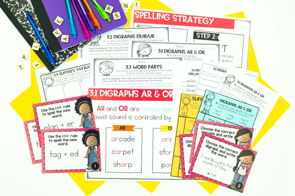 Using my spelling bundles are a great way to save time lesson planning. 