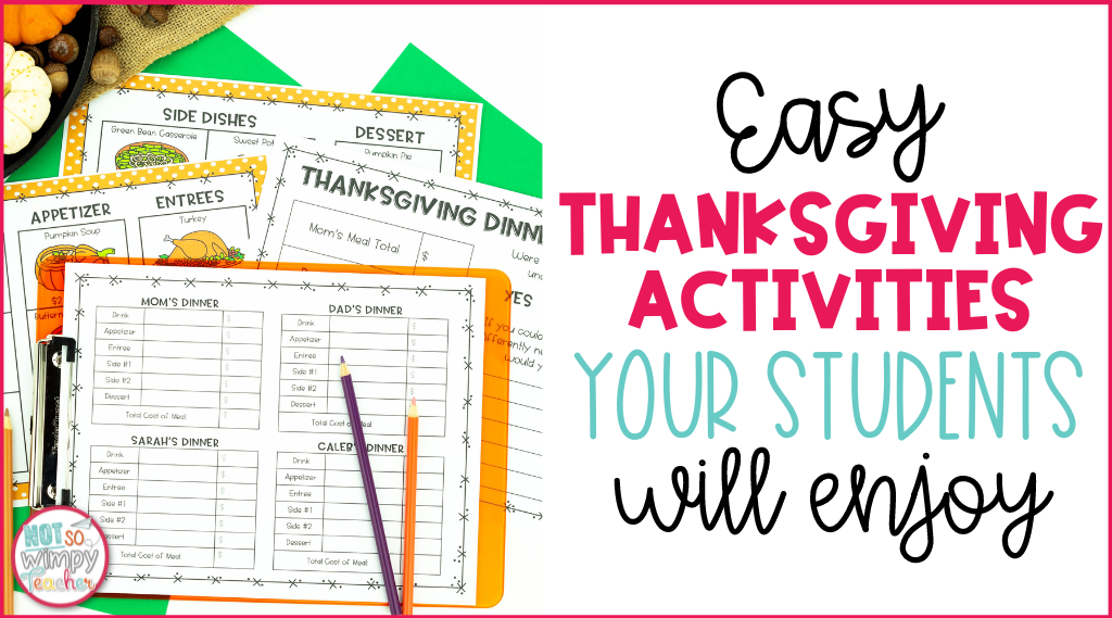 Easy Thanksgiving Activities Your Students Will Enjoy cover image
