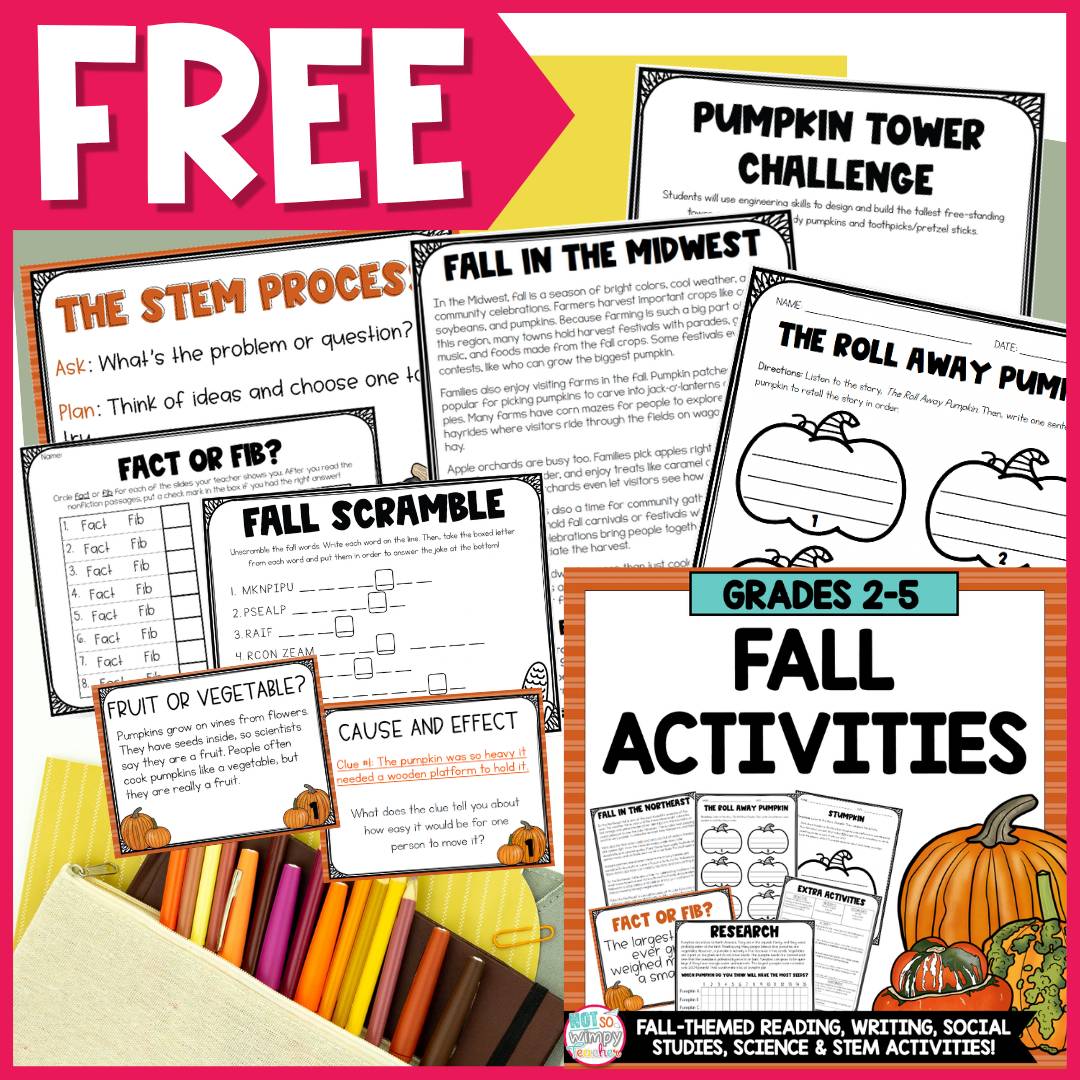 Fall Activities for Grades 2-5