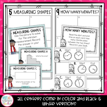 3rd Grade math center bundle cover