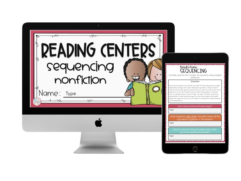 Digital Sequencing Nonfiction Reading Unit With Centers – Google ...