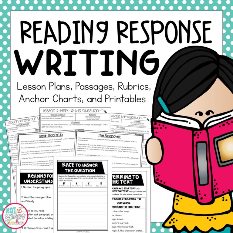 Reading Response Essay Writing Unit - Not So Wimpy Teacher