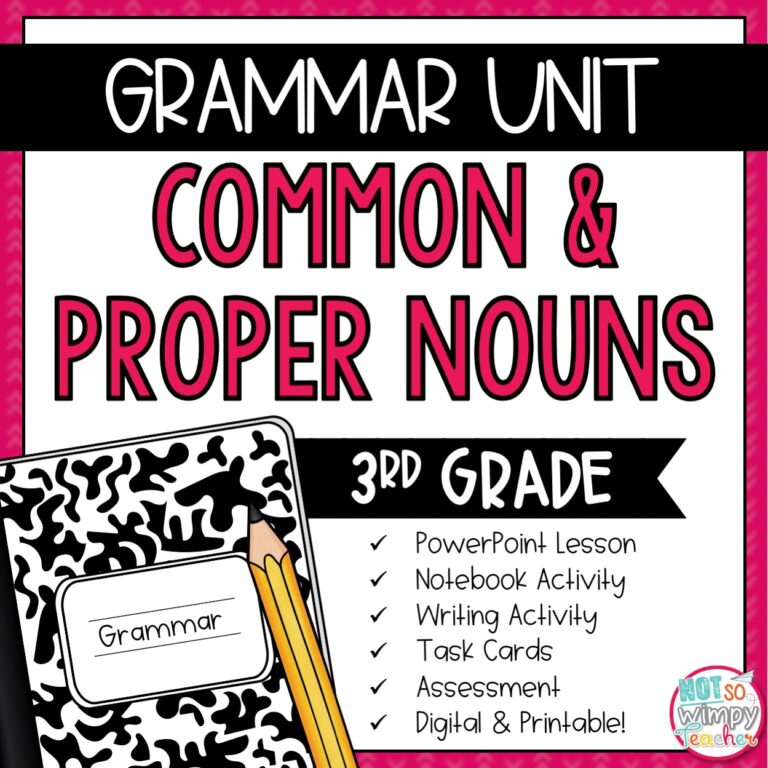 FREE Grammar Third Grade Activities: Common and Proper Nouns - Not So ...